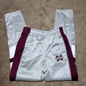 Colosseum Gray and Red Sweatpants with Elastic Waistband